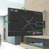 Barkan 13" - 65" 4 Movement Full Motion TV Wall Mount - Extension, Swivel & Tilt