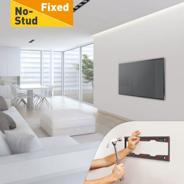 Barkan 19" - 65" Fixed Drywall, No-Drill TV Wall Mount