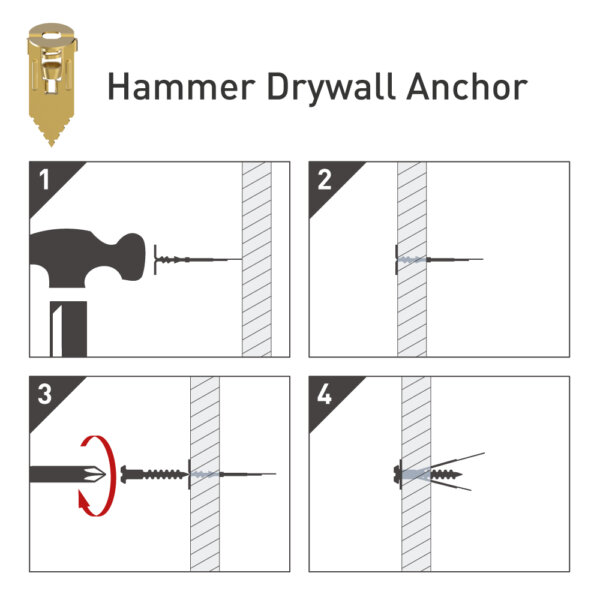 Barkan 19" - 65" Fixed Drywall, No-Drill TV Wall Mount