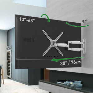 Barkan 13" - 65" Extra Long TV Wall Mount, Full Motion - Extension, Swivel & Tilt