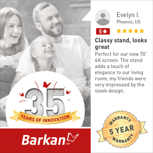 Barkan 13" - 83" Elegant Tripod Floor Stand TV Mount Tilt & Height Adjustment