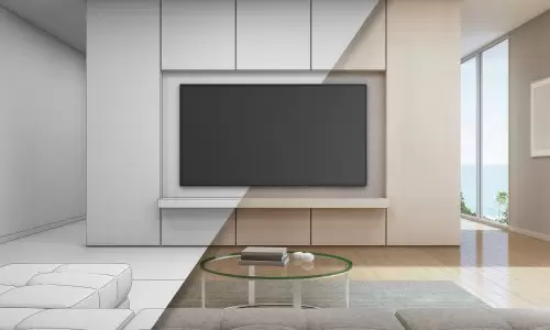 drywall tv entertainment wall